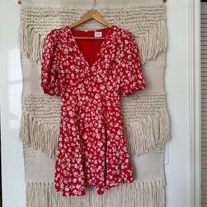 LINI Evie Floral Print Puff Sleeve Dress